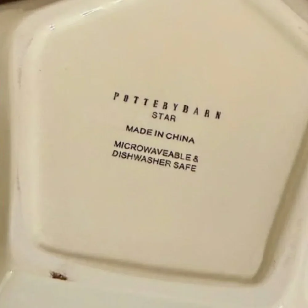 NEW Pottery Barn Star Serving Bowl | NWOT White Ivory Rustic Stoneware Bowl